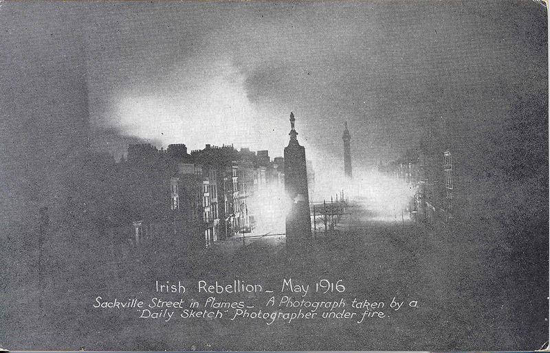 1916 Sackville St in flames